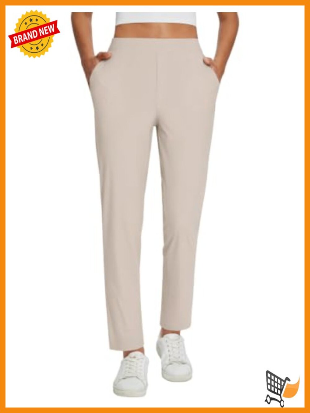 Baleaf Business Casual Stretch Travel Pants Zip Pockets Dressy Slacks Golf Work